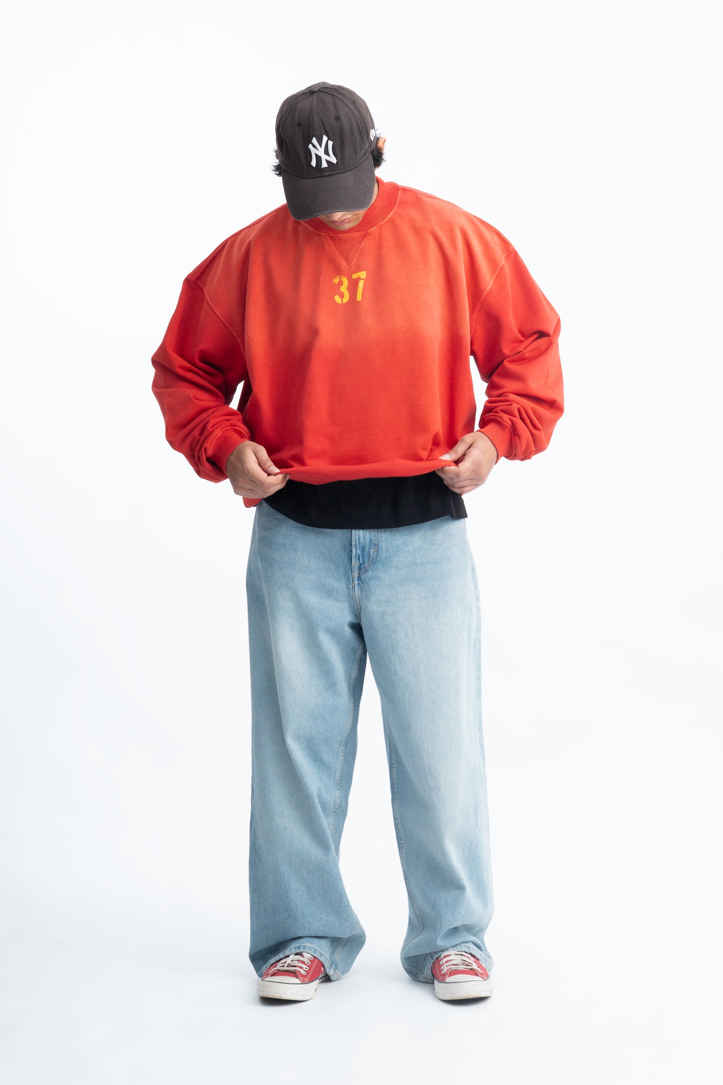 Sunfaded Sweatshirt- Red