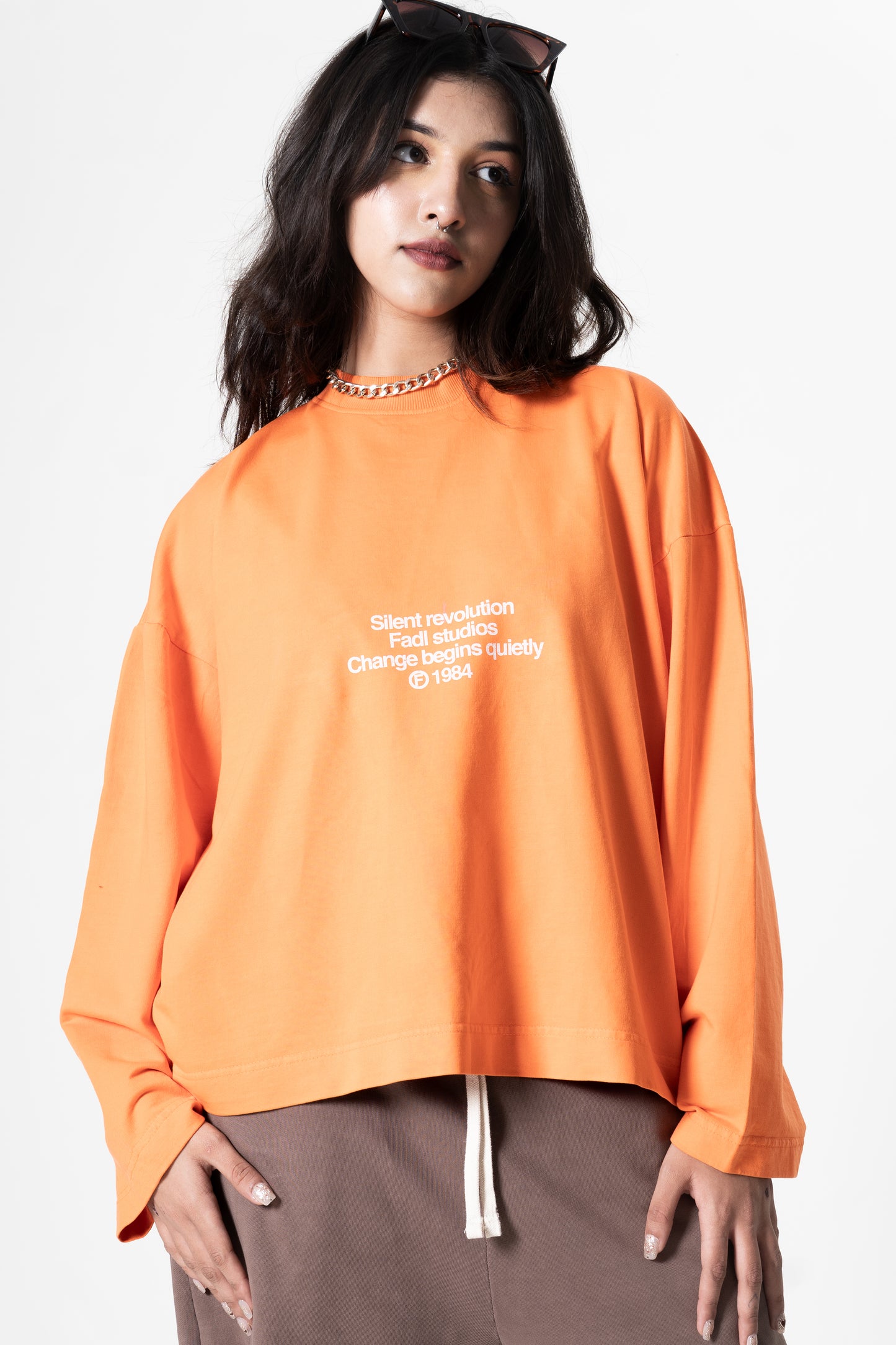 Pulse long sleeve- Washed Orange